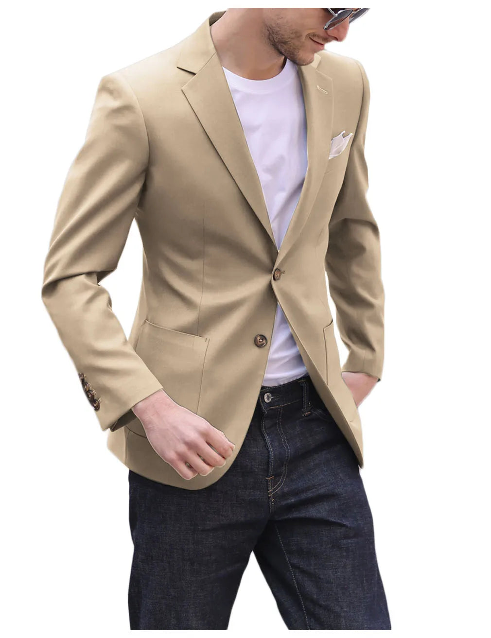 High Quality Olive Green Men's Suits Slim Fit Formal Business Casual jacket Bespoke Peaked Lapel Blazer Wedding Groom Dress