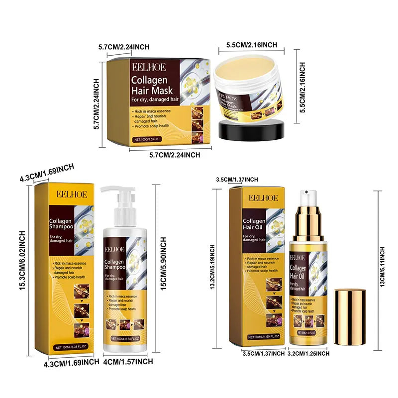 Collagen Keratin Hair Mask For Dry & Damaged Hair Revitalizing Hair Straighten Soft Smooth Moisturize Hair Treatment Hair Care