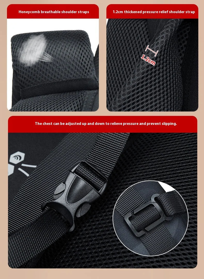 Backpack, male student backpack, computer bag, travel large capacity, thick, handsome, durable, dirt resistant