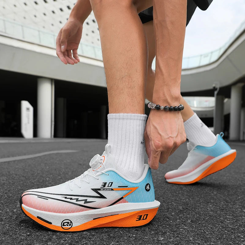 Men's Sports Shoes Sneakers Carbon Plate Running Shoes Male Marathon Racing Shock-absorbing Athletics Training Shoes for Women