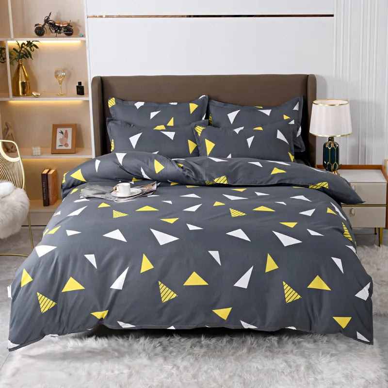 Single Pastoral Style Printed Comforter Cover 1 Pcs Skin Friendly Washed Cotton Quilt Cover Queen King Bedding for Four Seasons