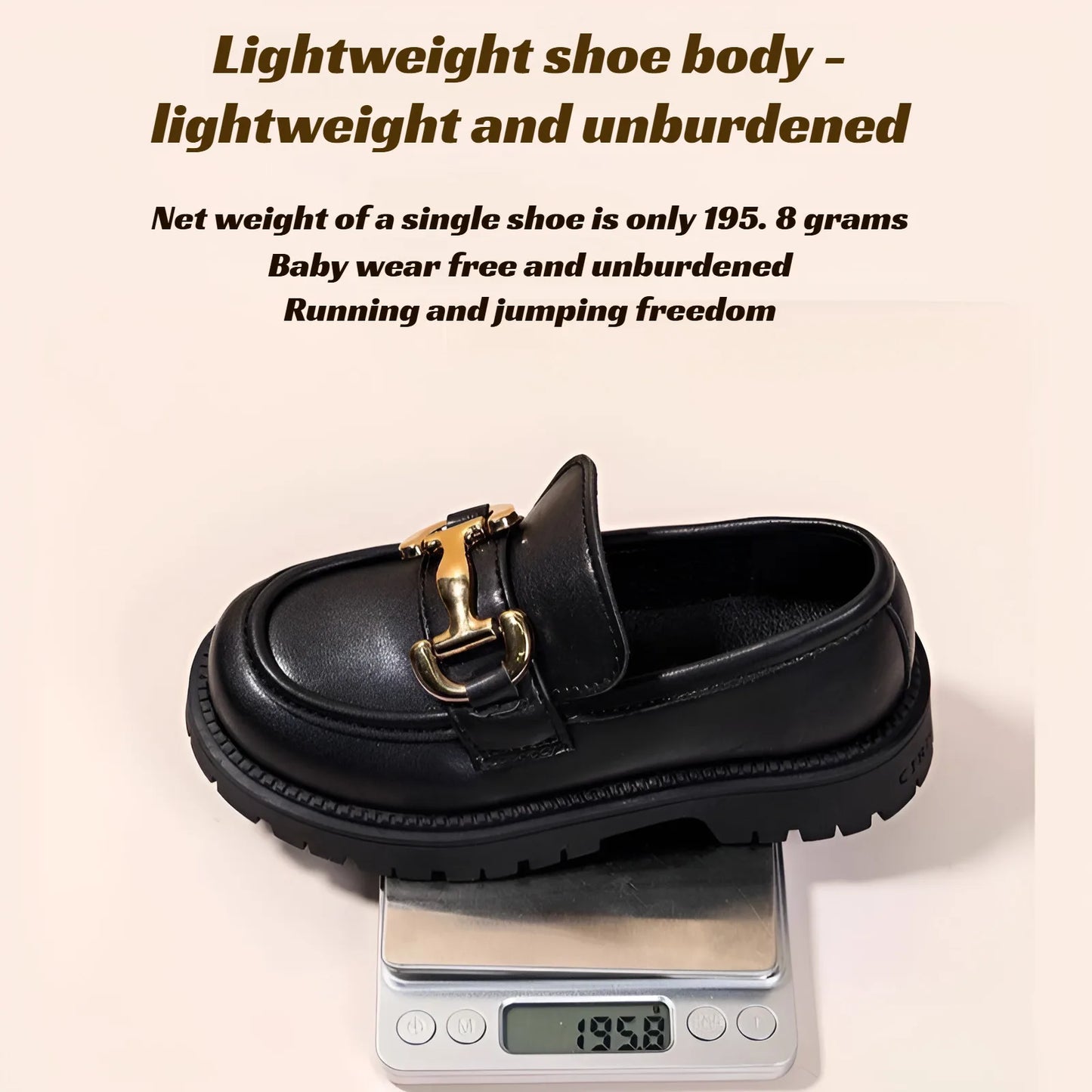 Girls' leather shoes princess shoes spring and autumn loafers non-slip soft-soled fashionable shoes