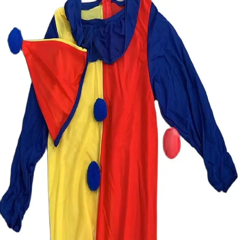Children Halloween Buffoon Costumes Baby Clown Cosplay Costume Circus Jumpsuits Kids Christmas Day New Year Rompers Hat