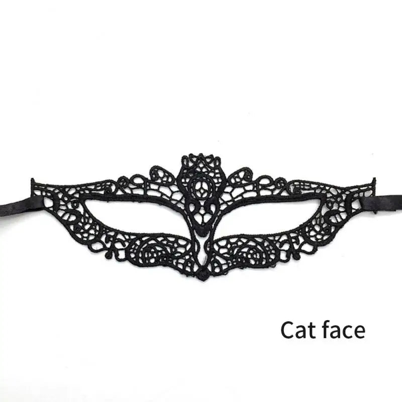 Women Carnival Mask Hollow Lace Masquerade Face Mask Princess Prom Party Props Black Eye Mask Halloween Costume for Women