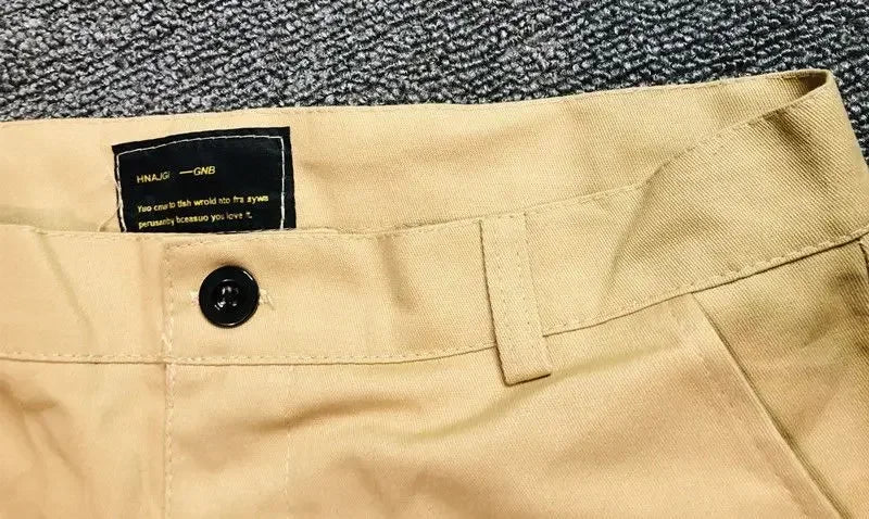 Shorts for Men with Zippers Cargo Pockets Man Short Pants Blue Cotton Loose Fashion No Logo Y2k Personalizate Korean Style Xl