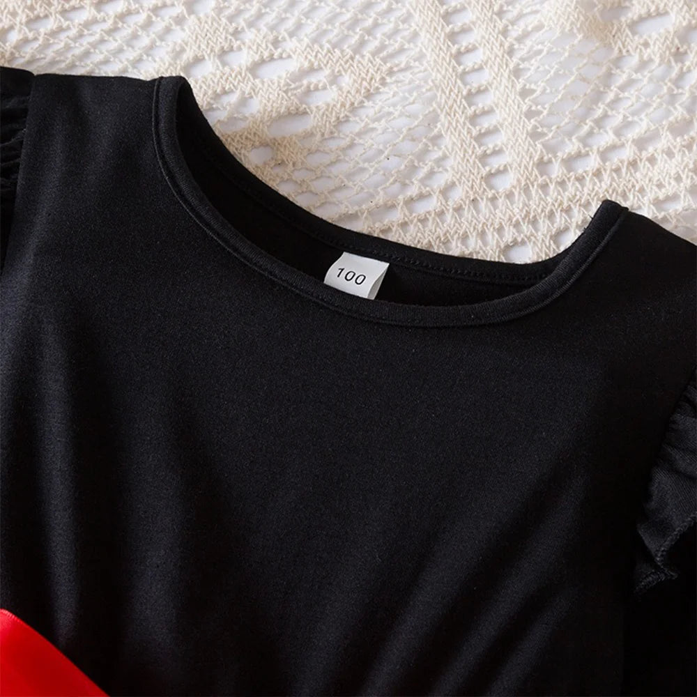 Mickey Minnie Fall Dresses for Girls Dresses Birthday Party Long Sleeve Princess Costume Teen Children's Party Clothes Autumn