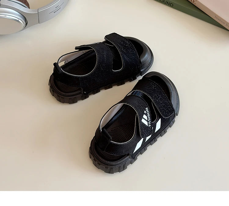 Kids Sandals Children Summer Beach Shoes for Boys Girls Toddlers Little Boy Sandals Fashion 2025 New Toes-covered Anti-kick Soft