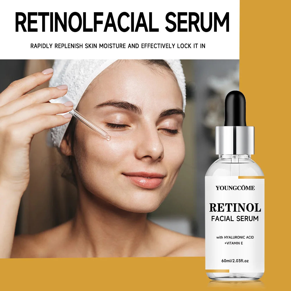 YOUNGCOME RETINOL FACIAL SERUM Vitamin CHyaluronic Acid Retinol Serum for Face Firms Tightens Serum Brightening Hydrating Face