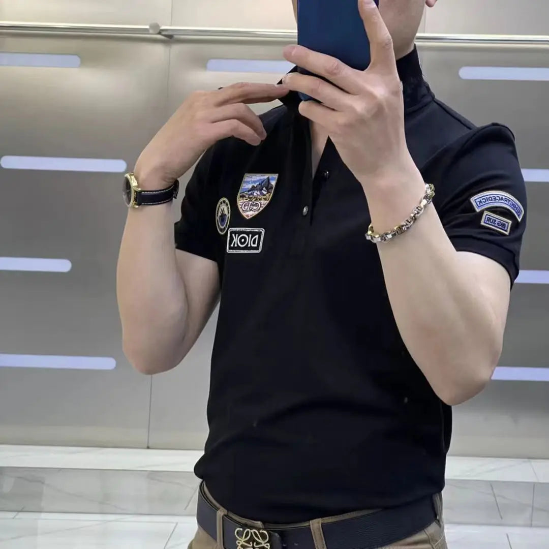 Men Short Sleeve Polo Shirt Stylish and Trendy Casual Wear Versatile for Business