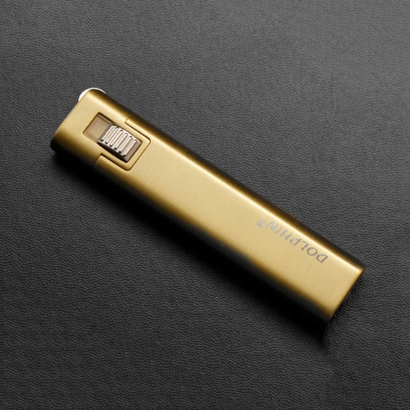 Jet Torch Lighter Grinding wheel lighter Windproof Refillable Butane Gas Blue Flame Metal Lighter