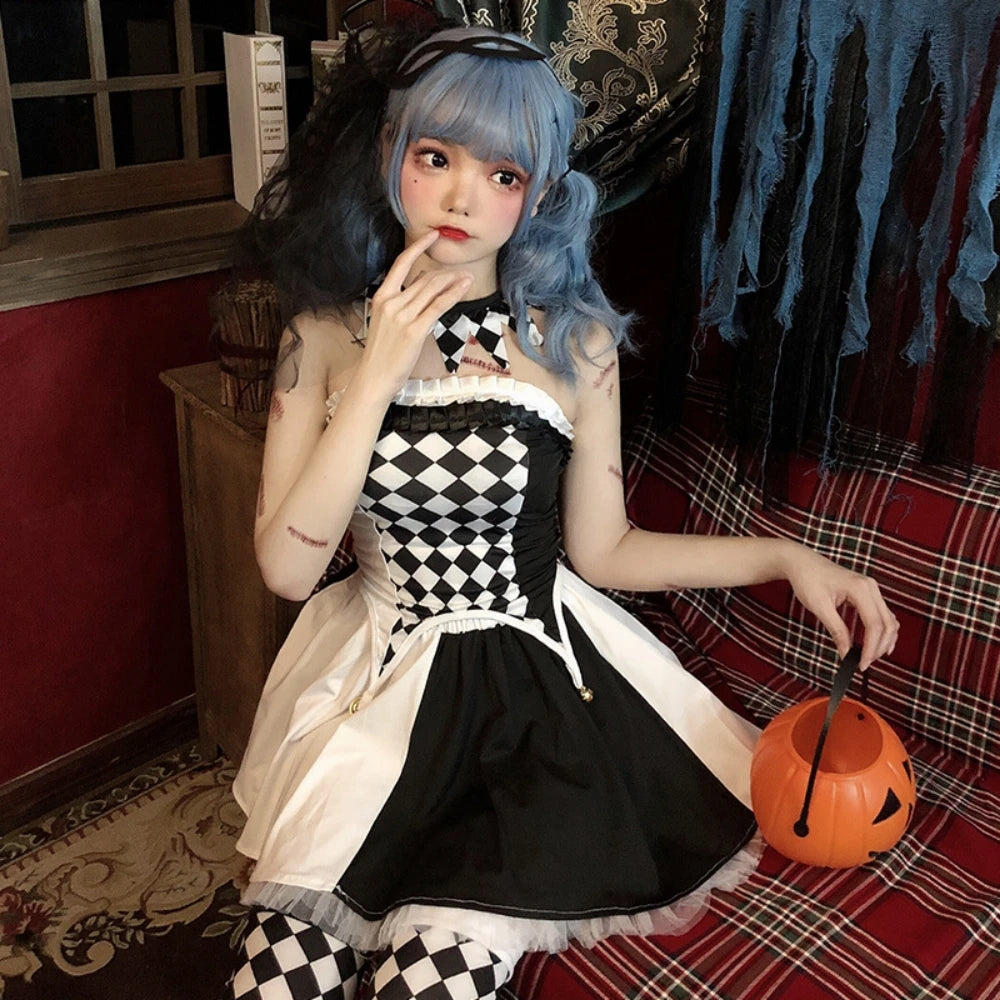 Halloween costume circus performance outfit clown costume cosplay performance outfit role-playing