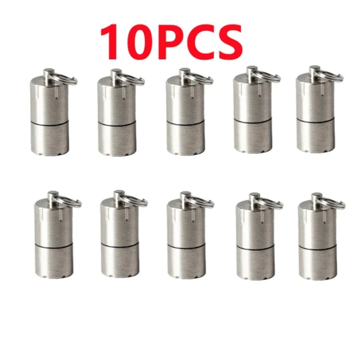 Mini Keychain Lighter Sand Wheel Paraffin Lighter Keychain Outdoor Portable Lighter Ignition Gadgets