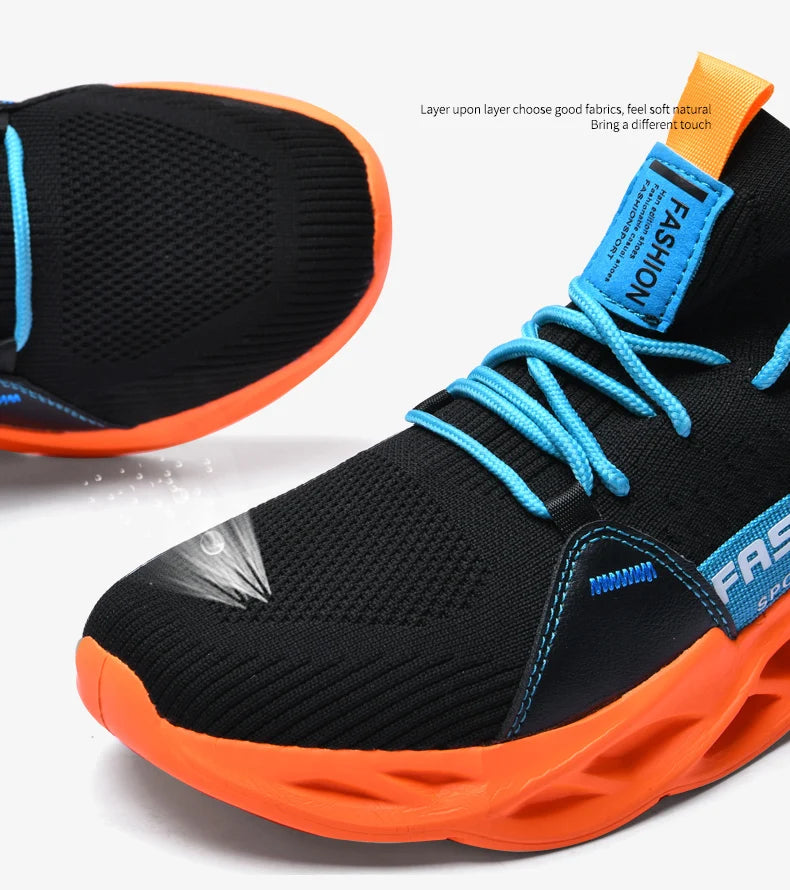 Sneakers Men Mesh Breathable Casual Men Shoes Unisex Light Soft Thick Sole Hole Couple Shoes Athletic Sneakers Women Shoes