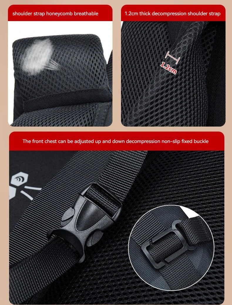 Backpack, male student backpack, computer bag, travel large capacity, thick, handsome, durable, dirt resistant