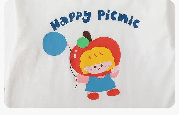 Kids Girls Printed T-shirt Autumn Cartoon Base Long Sleeve Baby Boys Top Versatile Pullover Bottom Children Girls Shirts