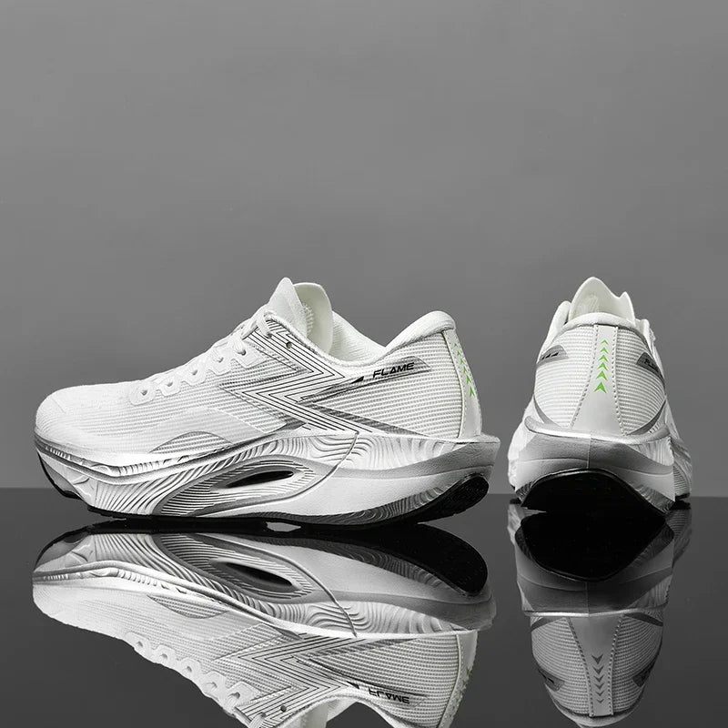 Marathon Air Cushion Carbon Plate Sports Running Shoes Men Breathable Lightweight Women's Comfortable Athletic Nonskid Sneakers