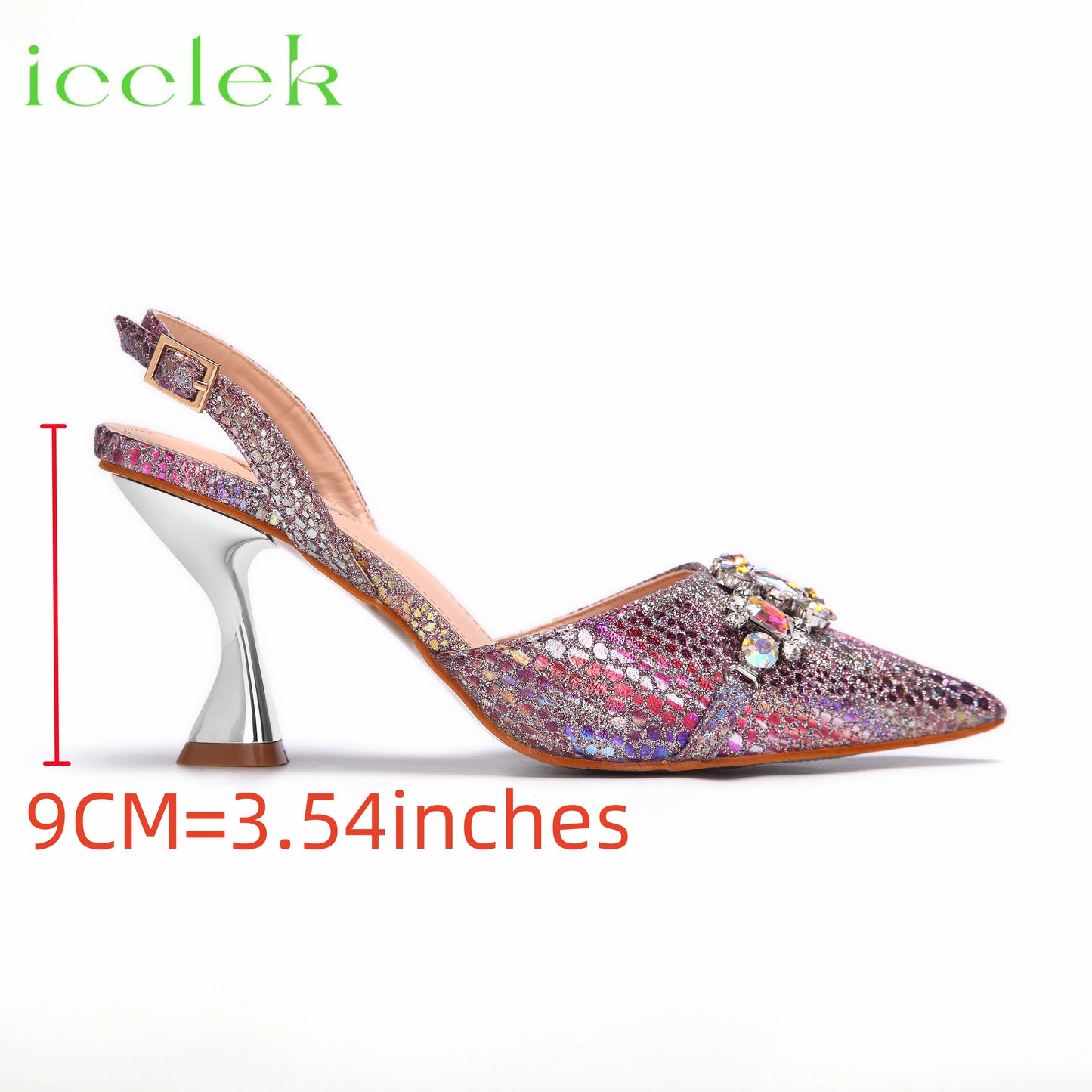 New Arrivals Special Design Pink Color African Women Shoes and Bag Set Pointed Toe Sandals for Wedding Party
