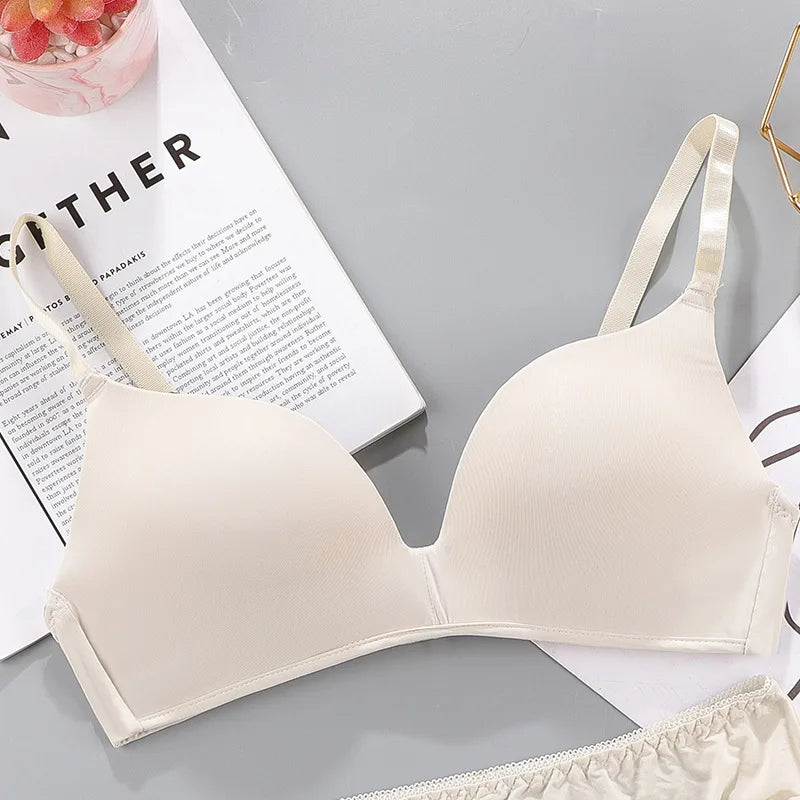 Women Seamless Bra Sexy No Wire Push Up Underwear Girls Students Breathable Thin 12 Colors Bras Female's Bra Breathable Gathered