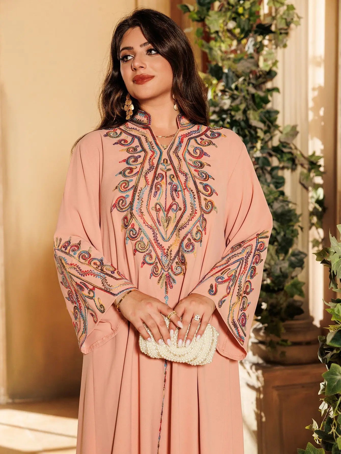 Ramadan Abaya for Women Muslim Embroidery Dress Dubai Kaftan Turkey Arab Robe Eid Djellaba Caftan Marocain Femme Jalabiya Kebaya