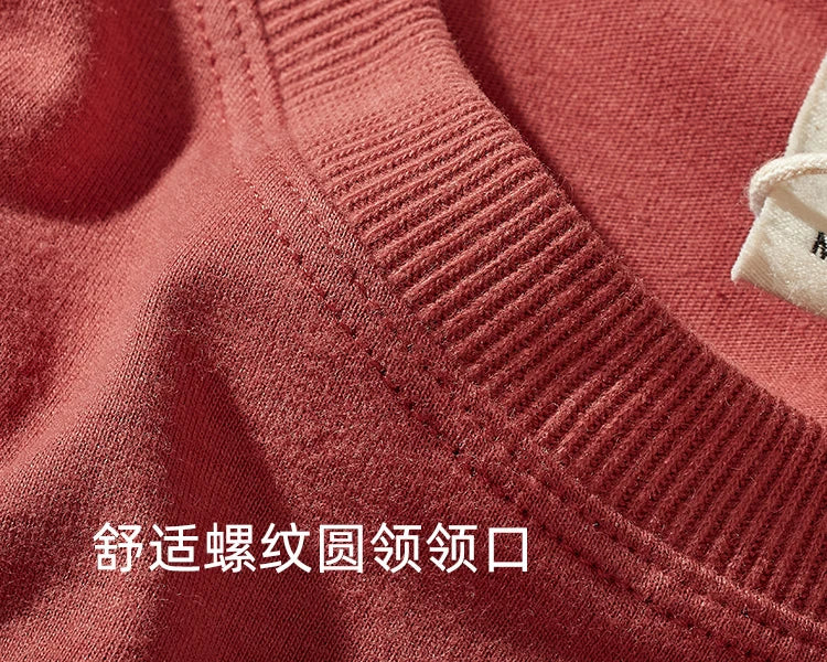 Short sleeve t-shirt men's European and American trend half sleeve washed cotton summer new youth leisure round neck T