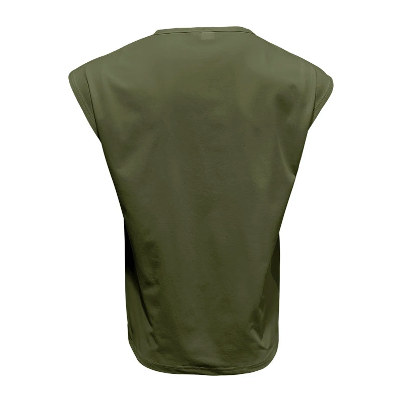 Men's Wear New Sleeveless T-shirt Men's Summer Leisure Sports Loose fitting Men's Short  vest sir