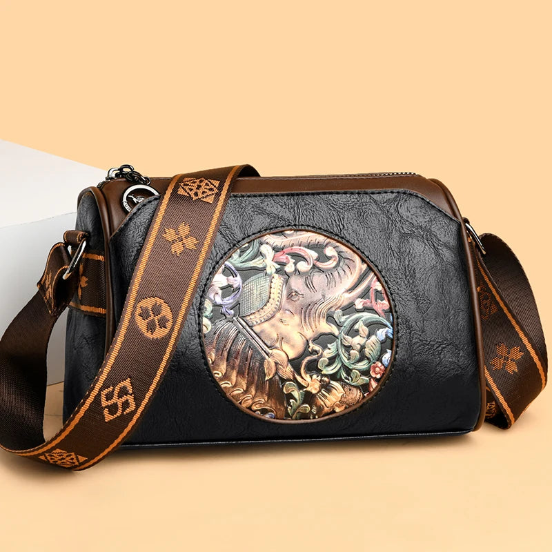 Women High Quality Soft Leather Shoulder Bags Luxury Designer Purses Crossbody Bag Ladies Vintage Messenger Commuting Sac A Main