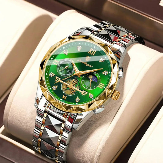 POEDAGAR Top Trendy Men Wristwatch Stainless Steel Chronograph Man Watch Waterproof Luminous Business Men's Quartz Watches Reloj