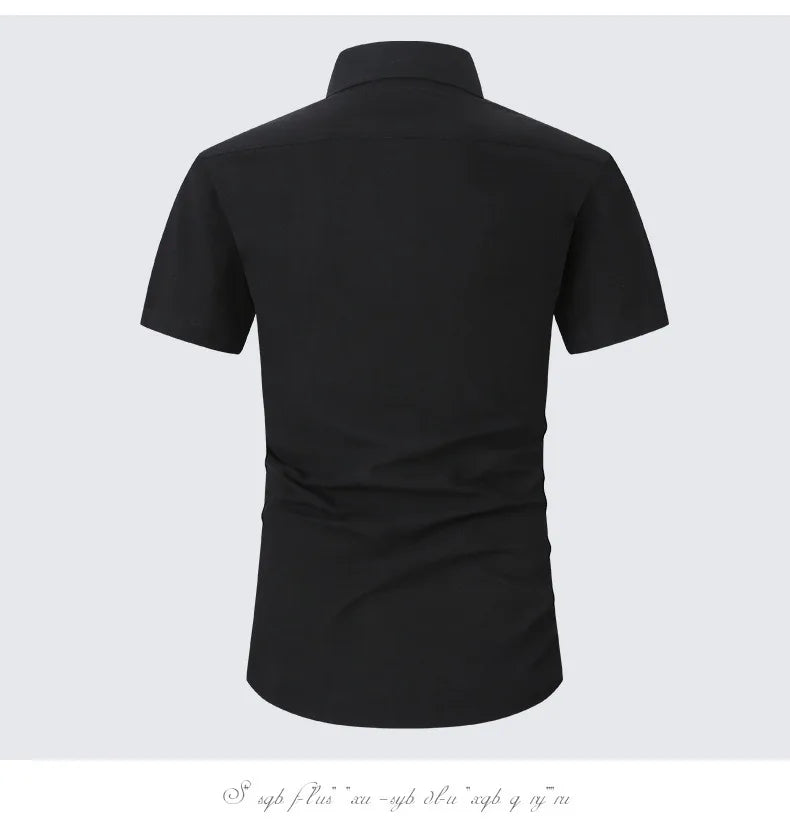 Men's short-sleeved shirts are casual, trendy, comfortable, cool on the street, versatile, simple and slimming in summer