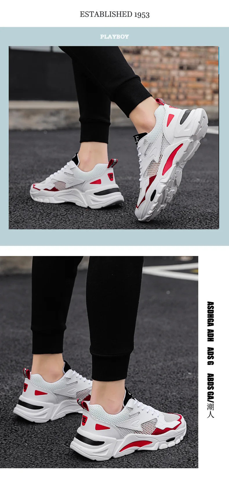 Mesh Men's Sneakers white summer platform sneakers Stylish Lace-up Male Sneaker Breathable Man Tenis Footwear men's sports shoes