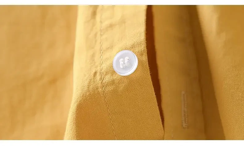 Men's Clothing Short Sleeve Shirt Square Neck Business Casual Cotton Workwear Stylish Summer Top Trendy New