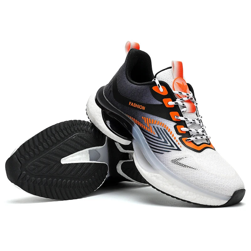 Air Cushion Carbon Plate Sports Running Shoes Men Breathable Lightweight Women's Comfortable Athletic Nonskid Sneakers