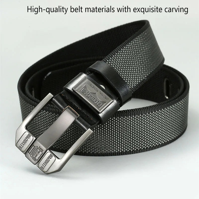 Men's Pin Buckle Youth Overalls Canvas Waistband Belt Casual Retro Decorative Belt Fashion High Quality Webbing Belt c032