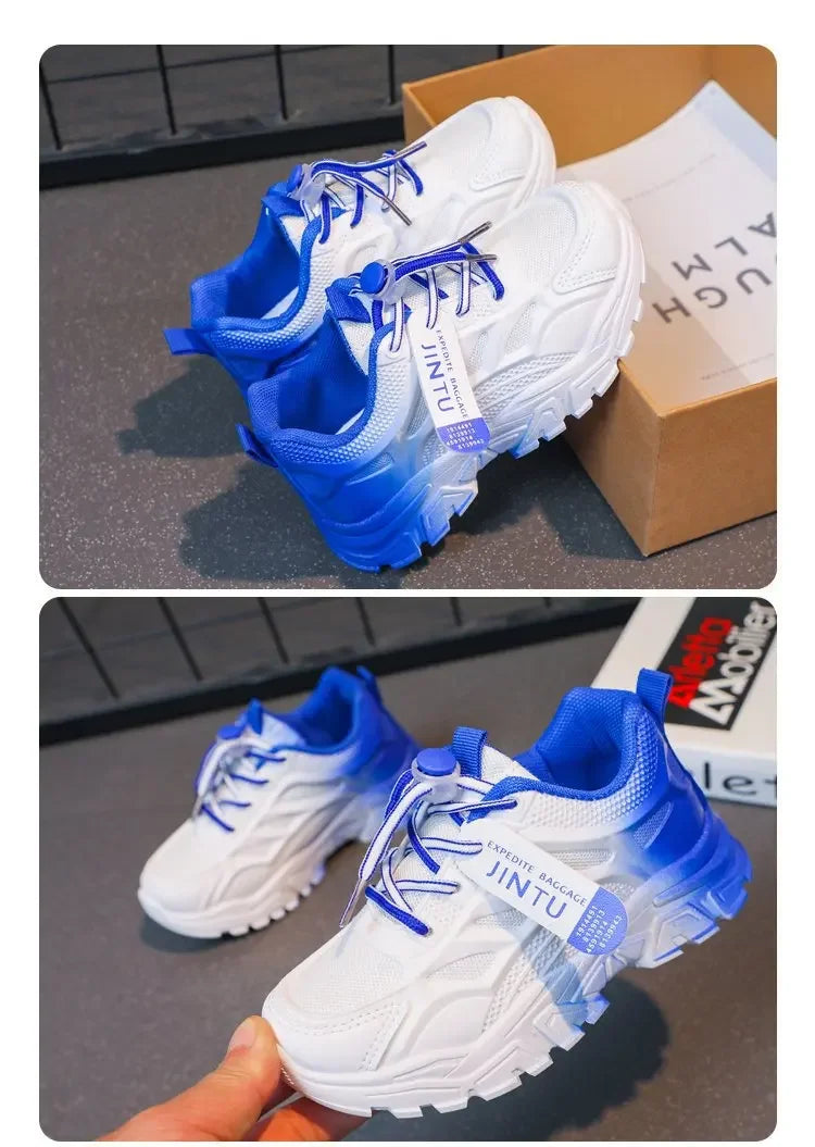 Kids Fashion Shoes For Boys Girls Toddler Boy Girl Soft Sports Shoes Children Running Sneakers Air Mesh Breathable 26-37