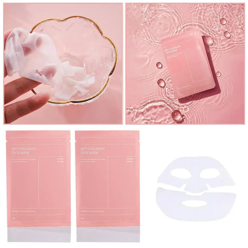 Sakura Collagen Face Mask Moisturizing Firming anti-Wrinkles fading Fine Lines Facial Mask Beauty Skin Care 1/3/5/10pcs