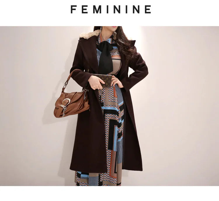 H Han Queen Vintage Print Elegant Long Dress Women Spring Single-breasted Shirt Dresses Waist Swing Ankle-length Vestidos