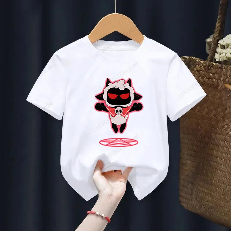 Kids Summer Girls & Boys Funny Tshirt Children Print Cartoon Cult of The Lamb T-shirt Fashion Casual Baby Clothes