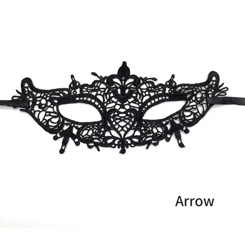 Women Carnival Mask Hollow Lace Masquerade Face Mask Princess Prom Party Props Black Eye Mask Halloween Costume for Women
