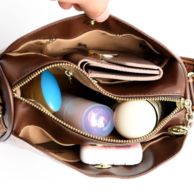 Women High Quality Soft Leather Shoulder Bags Luxury Designer Purses Crossbody Bag Ladies Vintage Messenger Commuting Sac A Main