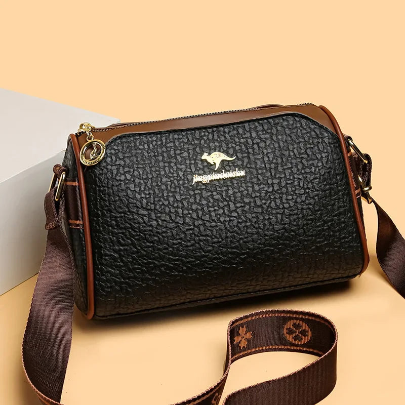 New Pillow Boston Bag Women's Soft Leather Luxury Ladies Handbag Large Capacity Fashion Versatile One Shoulder Crossbody Bag