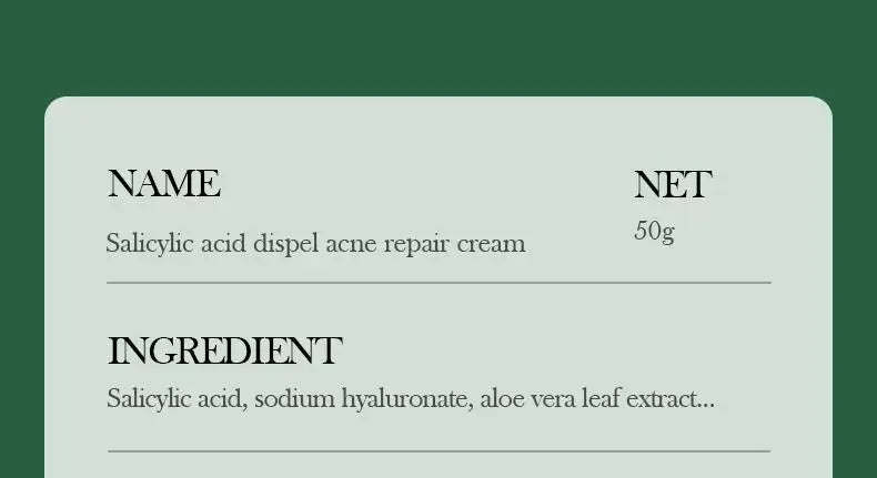 Salicylic Acid Cleansing Essence Lotion Moisturizing and Hydrating Face Cream Acne Amino Acid Skin Care Series