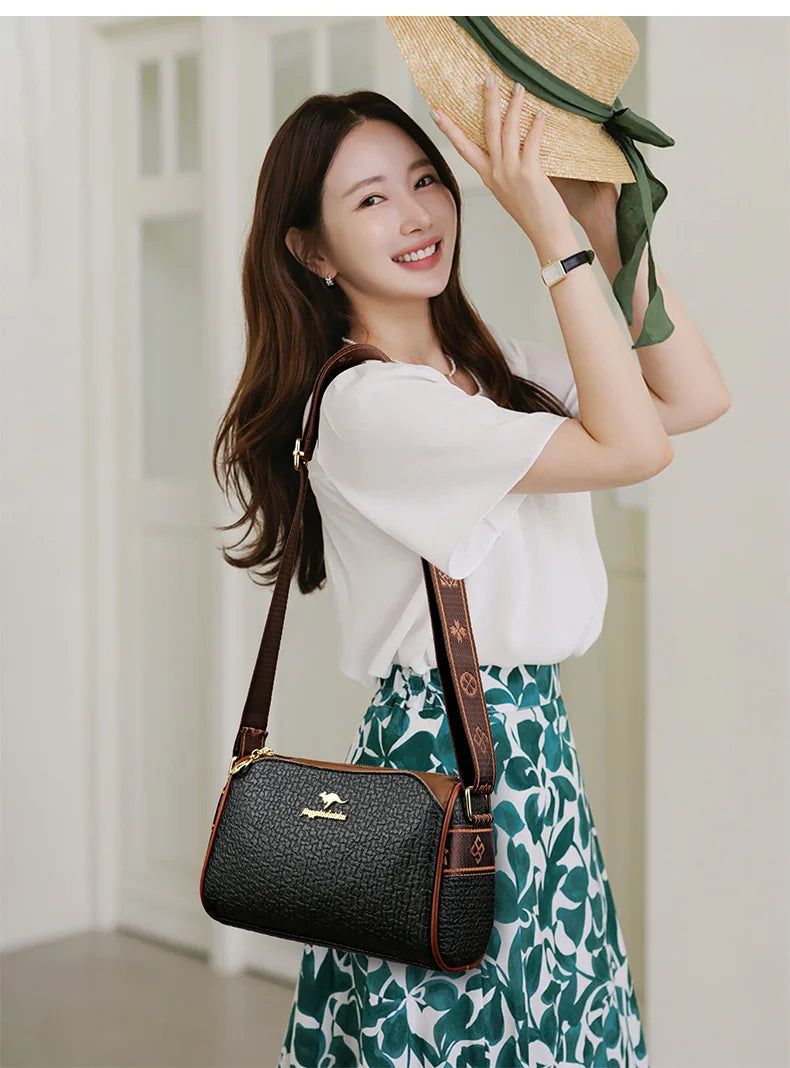 New Pillow Boston Bag Women's Soft Leather Luxury Ladies Handbag Large Capacity Fashion Versatile One Shoulder Crossbody Bag