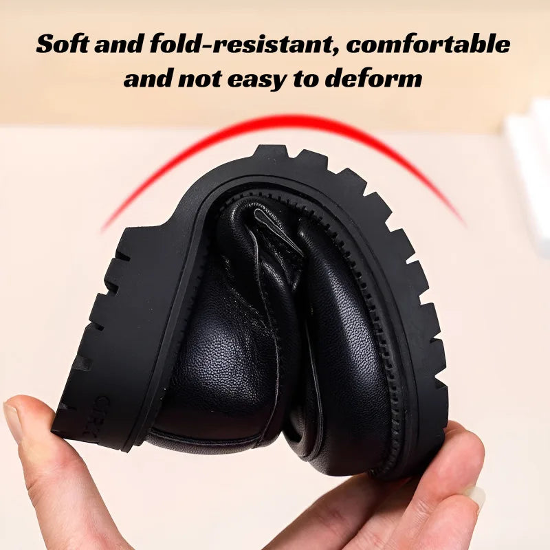 Girls' leather shoes princess shoes spring and autumn loafers non-slip soft-soled fashionable shoes