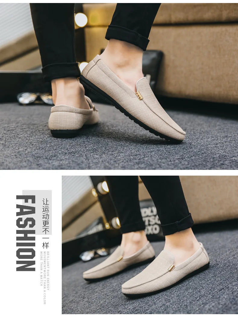 Shoes Men Casual  Comfort Men Shoes Denim Male Shoes Adult Footwear 2023 New Men Loafers Canvas Shoes Men Sneakers Driving Shoes