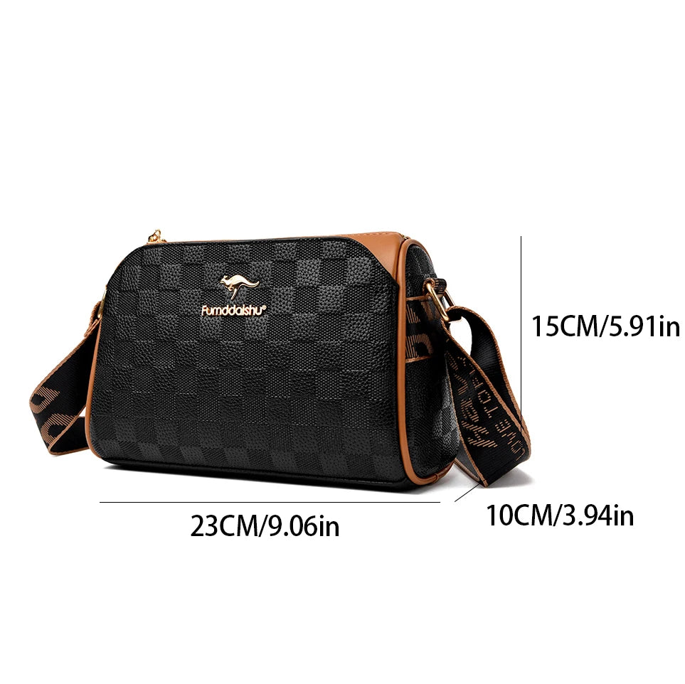 Women High Quality Soft Leather Shoulder Bags Luxury Designer Purses Crossbody Bag Ladies Vintage Messenger Commuting Sac A Main
