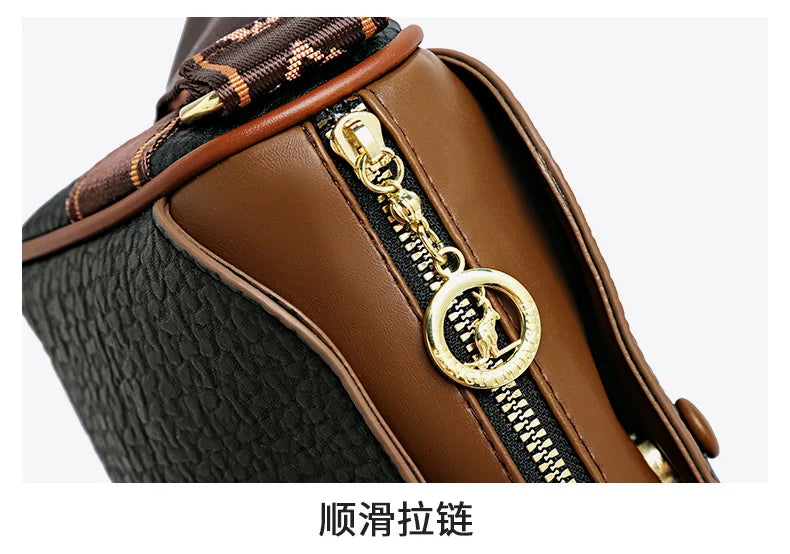 New Pillow Boston Bag Women's Soft Leather Luxury Ladies Handbag Large Capacity Fashion Versatile One Shoulder Crossbody Bag