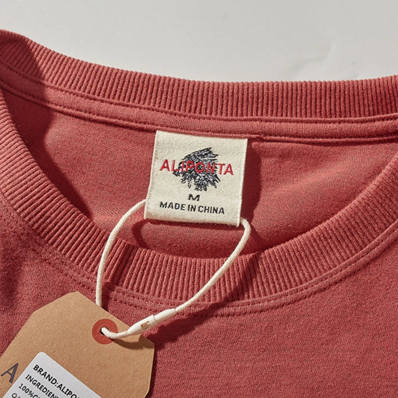 Short sleeve t-shirt men's European and American trend half sleeve washed cotton summer new youth leisure round neck T