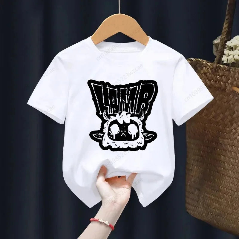 Kids Summer Girls & Boys Funny Tshirt Children Print Cartoon Cult of The Lamb T-shirt Fashion Casual Baby Clothes
