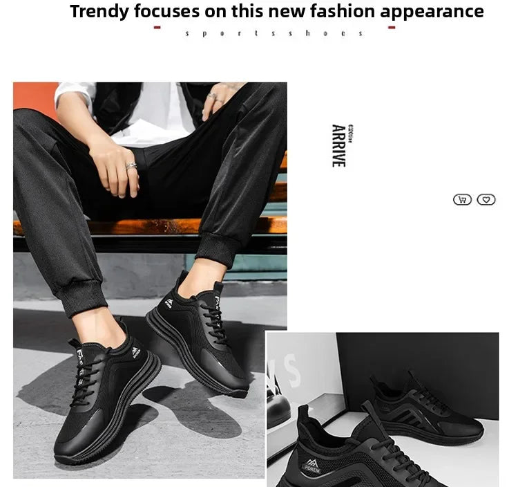 Sports Shoes Man's Lightweight Soft Sole Casual Comfortable Shoes Thin Flat Bottom Resistant To Dirt Trendy Streamline Anti-slip