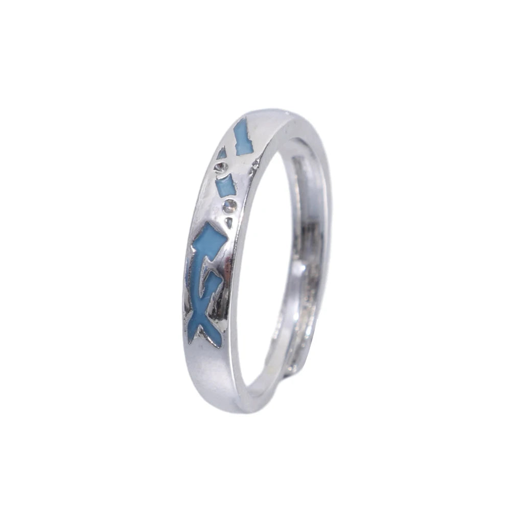 Sweet Couple Night Glowing Star Style Unique Design Premium Feel Adjustable Rings Simple Opening Luminous Lovers Exquisite Ring