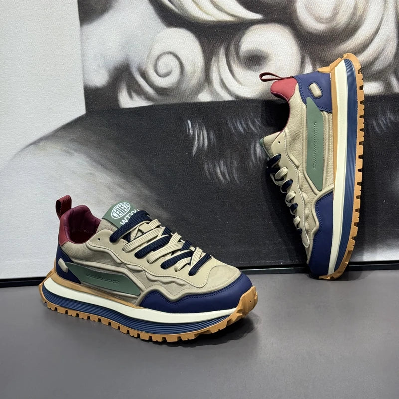 Men's Sneakers Shoes for Men Platform Sports Shoes Sports and Leisure Casual Sneaker Non-slip Fashion Wear-resistant Loafers